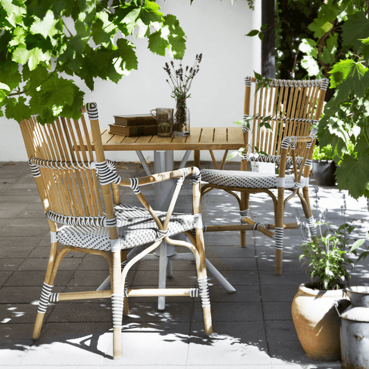 Bistro Style Rattan Arm Chair