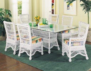 Diamond Weave Wicker Arm Chair