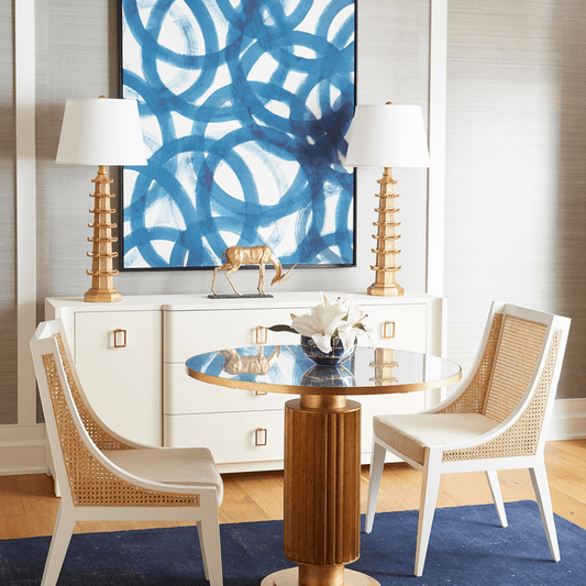 Raleigh Caned Armchair in Eggshell White