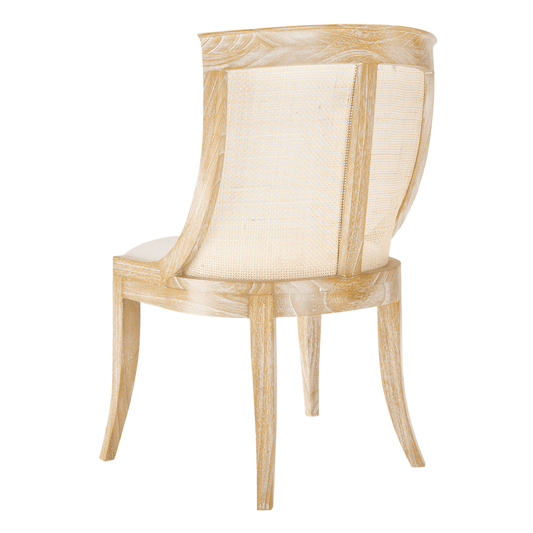 Solid Oak Caned Monaco Armchair in Natural Finish