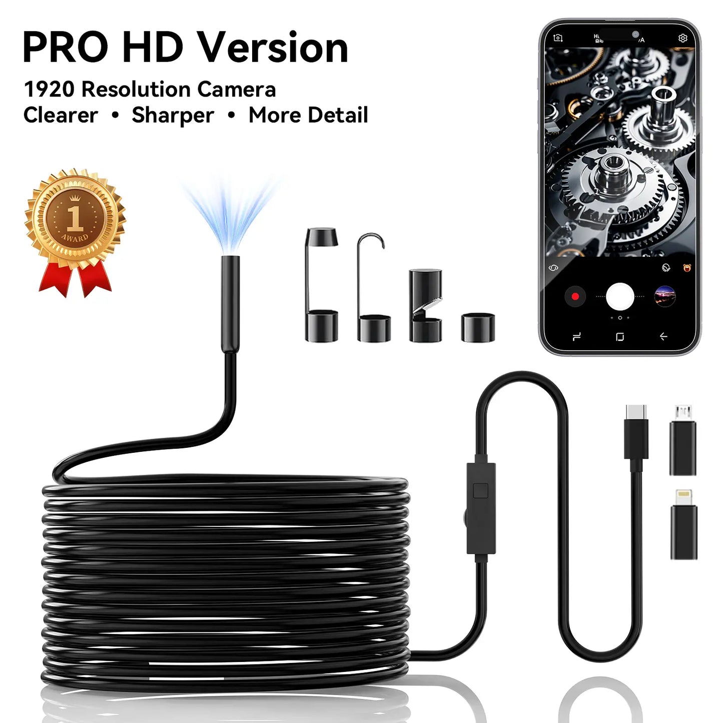 HD Endoscope Camera with Light
