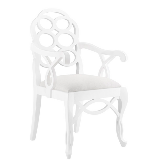 Loop Armchair in Eggshell White