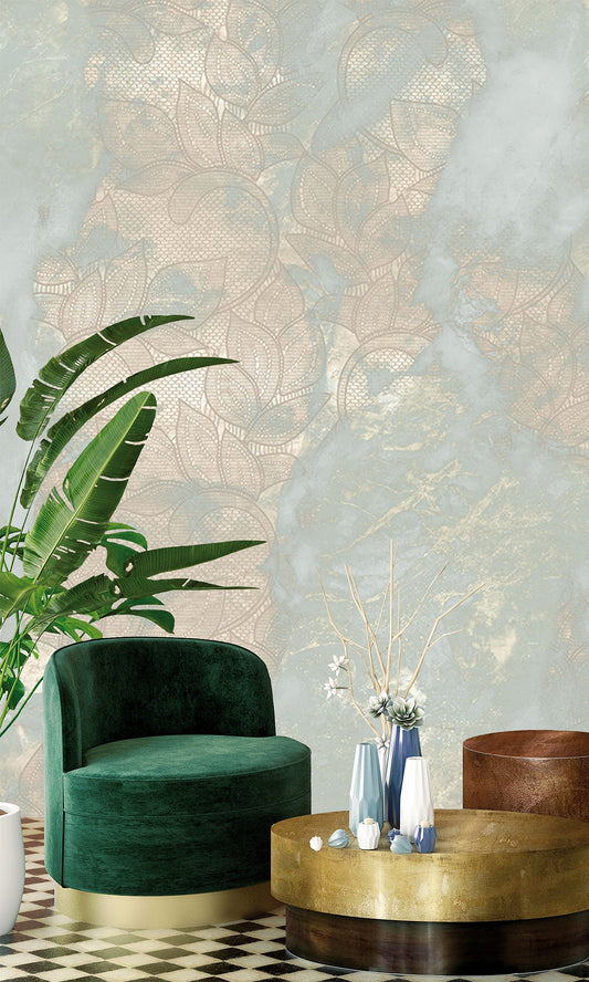 Muance Soft Marble Pastel Aqua MU15089