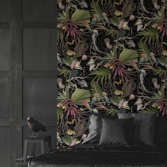 Menagerie - Black <br> Wallpaper