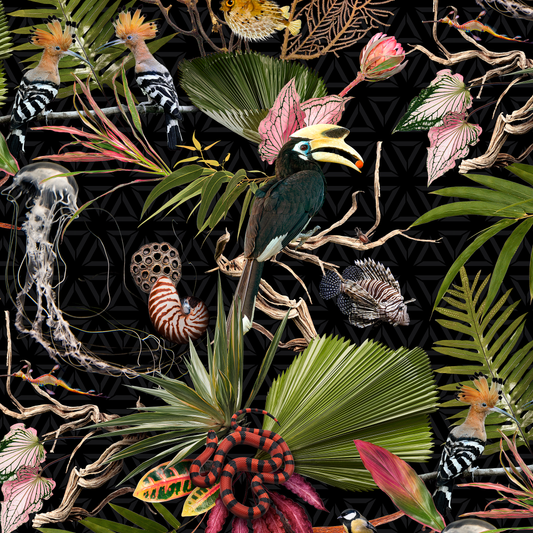 Menagerie - Black <br> Wallpaper