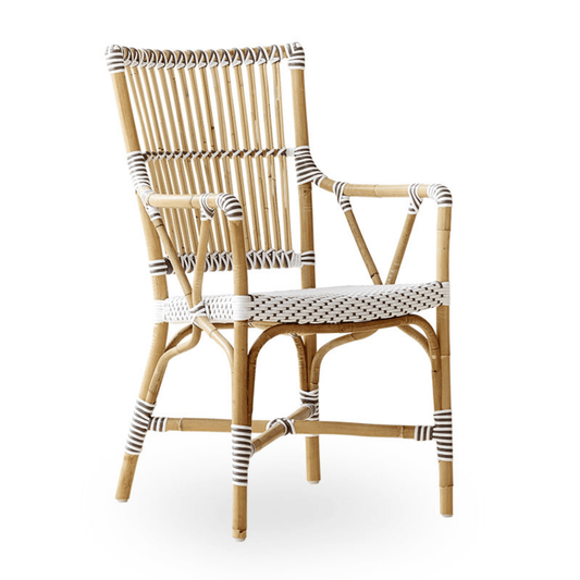 Bistro Style Rattan Arm Chair