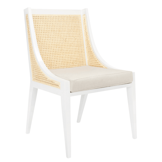 Raleigh Caned Armchair in Eggshell White